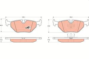 Тормозные колодки BMW Z1 / BMW 3 (E36) / BMW 5 (E34) / BMW 7 (E32) 1982-2003 г.