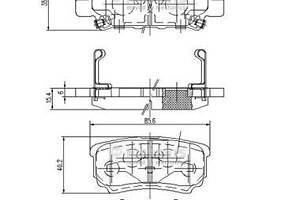 Тормозные колодки CHRYSLER 200 / DODGE AVENGER / DODGE CALIBER 2000-2017 г.