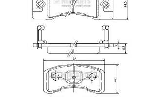 Тормозные колодки DAIHATSU TREVIS / MITSUBISHI MIRAGE (A1_A) 2003-2009 г.