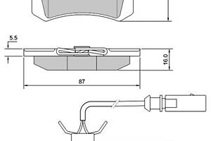 Тормозные колодки дисковые AUDI A4 B5 (8D5) 1994-2010 г.