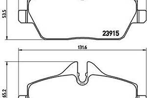 Тормозные колодки дисковые BMW 2 (F45) / BMW 1 (E87) 2003-2021 г.