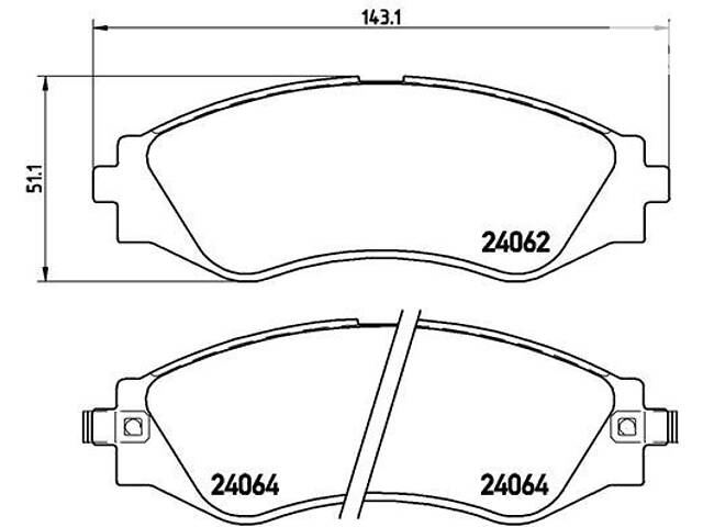 Тормозные колодки дисковые CHEVROLET EVANDA 2004-2011 г.