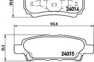 Тормозные колодки дисковые CHRYSLER 200 / DODGE AVENGER 2000-2017 г.