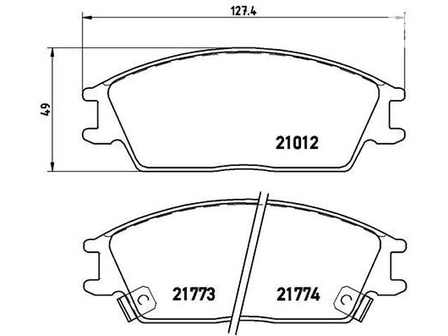 Тормозные колодки дисковые DODGE VERNA / HYUNDAI GETZ (TB) 1989-2017 г.