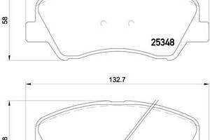 Тормозные колодки дисковые EMGRAND EC7 / KIA RIO (UB) 2009-2017 г.