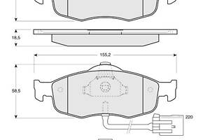 Тормозные колодки дисковые FORD COUGAR (EC_) 1977-2001 г.