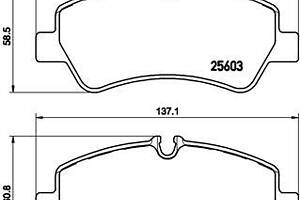 Тормозные колодки дисковые FORD TRANSIT V363 (FCD, FDD) 2012- г.