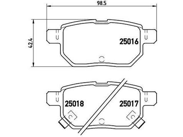 Тормозные колодки дисковые GEELY EMGRAND / SUBARU TREZIA 2005-2019 г.