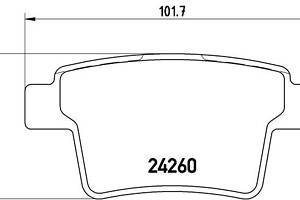 Тормозные колодки дисковые GEELY GX7 / EMGRAND EC8 2000-2009 г.