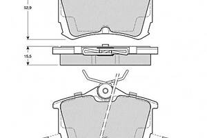 Тормозные колодки дисковые HONDA ACCORD (CH, CL) 1997-2012 г.