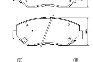 Тормозные колодки дисковые HONDA PILOT / HONDA CR-V (RD_) 2001-2015 г.