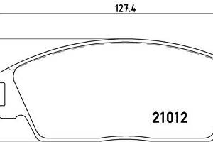 Тормозные колодки дисковые HYUNDAI GETZ (TB) 1983-2011 г.