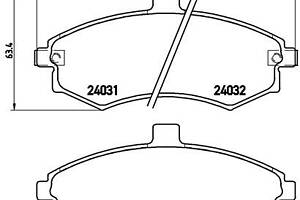 Тормозные колодки дисковые HYUNDAI MATRIX (FC) 2000-2010 г.