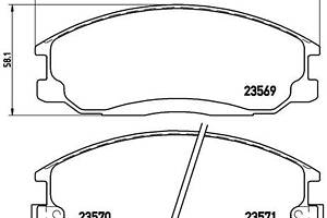 Тормозные колодки дисковые HYUNDAI XG / HYUNDAI HIGHWAY 1997-2017 г.