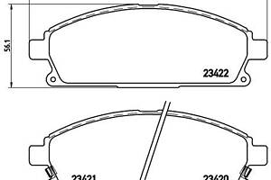 Тормозные колодки дисковые INFINITI QX4 / HONDA MDX (YD) 1995-2013 г.