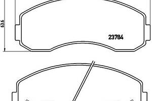 Тормозные колодки дисковые KIA BESTA / KIA K2900 / KIA K2700 1986-2003 г.