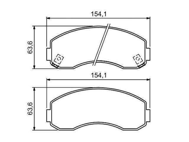 Тормозные колодки дисковые KIA K2700 / KIA K2500 (SD) 1999- г.