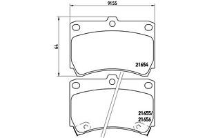 Тормозные колодки дисковые KIA RIO (DC) / MAZDA 121 (DB) 1987-2006 г.