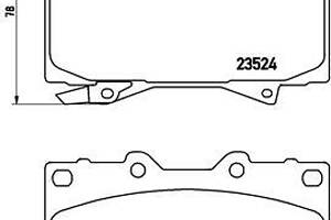 Тормозные колодки дисковые LEXUS LX (UZJ100) 1984-2008 г.