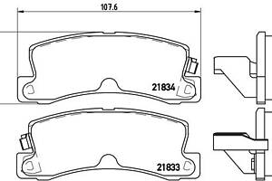 Тормозные колодки дисковые LEXUS RX (MCU15) 1985-2008 г.