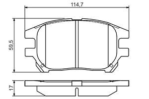 Тормозные колодки дисковые LEXUS RX (MCU15) 1997-2003 г.