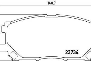 Тормозные колодки дисковые LEXUS RX (_U3_) 2003-2013 г.