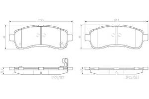 Тормозные колодки дисковые MAZDA 2 (DE_, DH_) 2007-2015 г.