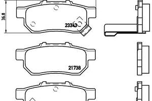 Тормозные колодки дисковые MAZDA 626 (GV) / HONDA JAZZ (GK_) 1987-2008 г.