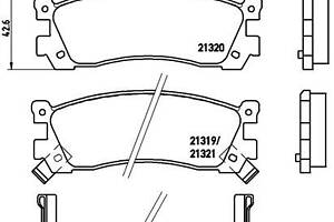 Тормозные колодки дисковые MAZDA MPV (LV) / MAZDA 929 (HC) 1987-2002 г.