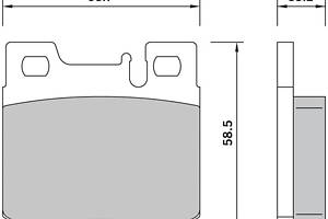 Тормозные колодки дисковые MERCEDES-BENZ SL (R129) 1979-2004 г.