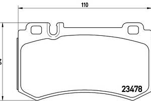 Тормозные колодки дисковые MERCEDES-BENZ SL (R230) 1998-2013 г.