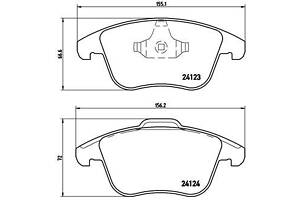 Тормозные колодки дисковые MG MG HS / VOLVO V60 (155) 2006-2019 г.