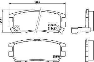 Тормозные колодки дисковые MITSUBISHI PAJERO (V2_W, V4_W) 1990-2007 г.