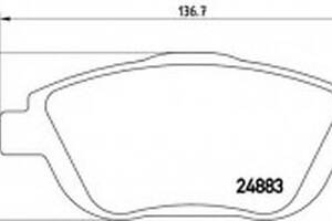 Тормозные колодки дисковые на 2008, 208, C3, C3 Aircross, C3 Picasso, C4 Cactus, Corsa F, Crossland X, DS3