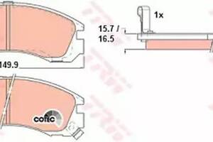 Тормозные колодки дисковые на 4007, C-Crosser, Galant, Lancer, Outlander, Pajero, Pajero Sport