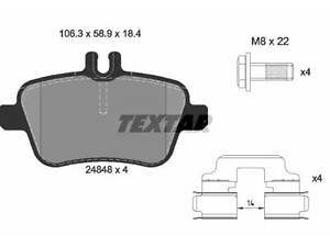 Тормозные колодки дисковые на A-Class, B-Class, CLA-Class