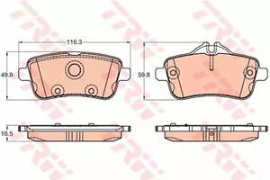 Тормозные колодки дисковые на A-Class, CLA-Class, GL-Class, GLA-Class, GLE-Class, ML-Class