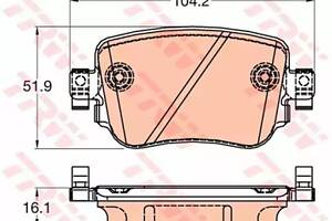 Гальмівні колодки дискові на A1, Alhambra, Caddy, Leon, Octavia, Q3, Sharan