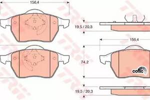 Тормозные колодки дисковые на A4, Golf, Passat B3, Passat B5