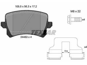 Тормозные колодки дисковые на Alhambra, Golf, Passat, Passat B6, Passat B7, Passat B8, Passat CC, Q3, Sharan, Tiguan