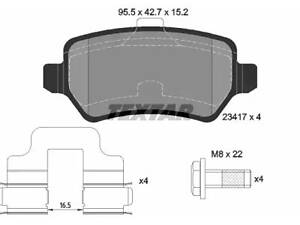 Тормозные колодки дисковые на Astra G, Astra H, Corsa C, Meriva, Zafira B