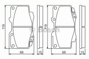 Тормозные колодки дисковые на Fortuner, Hilux