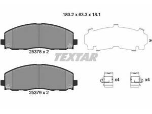 Тормозные колодки дисковые на Freemont, Grand Caravan, Grand Voyager, Journey, Wrangler