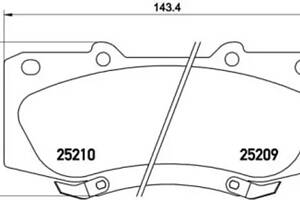 Тормозные колодки дисковые на Hilux