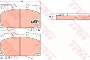 Тормозные колодки дисковые на LX, Land Cruiser