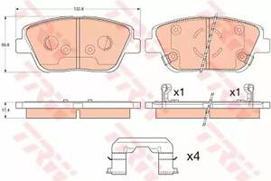 Тормозные колодки дисковые на Optima