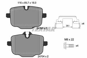 Тормозные колодки дисковые на Seria 5, Seria 6, X3, X4