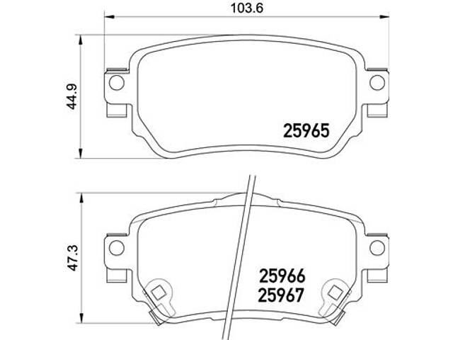 Тормозные колодки дисковые NISSAN LEAF (ZE1) 2013- г.