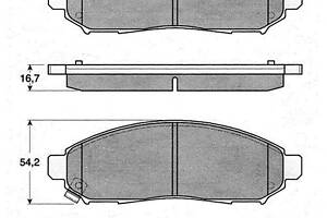 Тормозные колодки дисковые NISSAN NV200 / NISSAN LEAF (ZE0) 2004-2017 г.