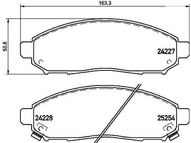 Тормозные колодки дисковые NISSAN NV200 / NISSAN LEAF (ZE0) 2004-2017 г.